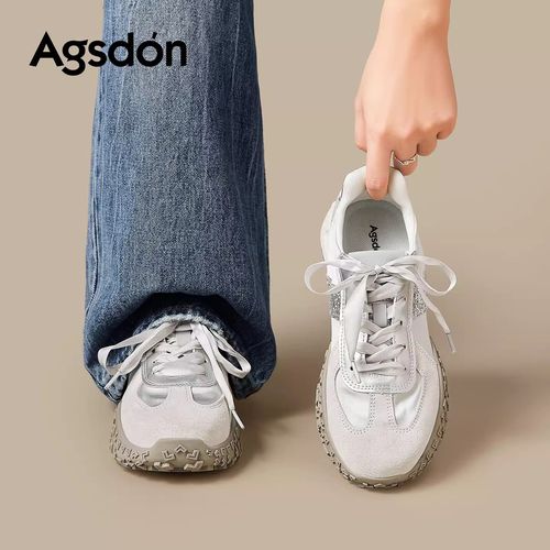 /奥古狮登厚底阿甘鞋女2026新款春季芭蕾德训鞋巨好看超火运动鞋Q主图