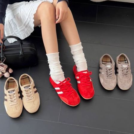 【郭幂幂】8380 重塑经典纸片人3cm厚底德训鞋女款时尚休闲鞋