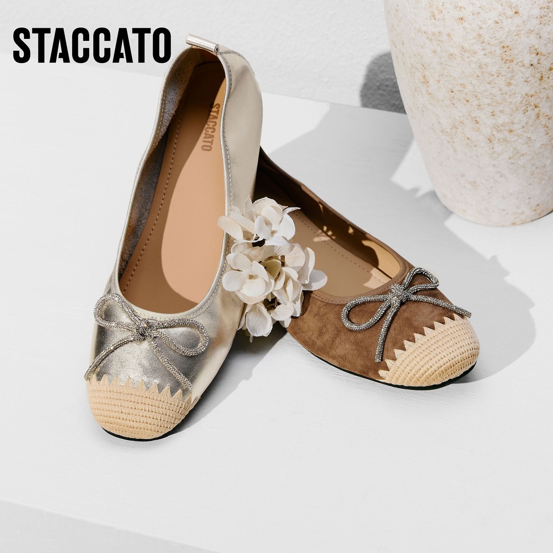 思加图2026春季新款复古芭蕾舞鞋浅口单鞋平底鞋轻便女鞋L8921AQ6主图