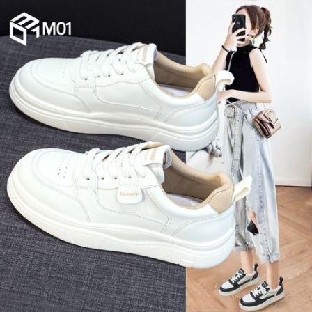 M01小白鞋女超火春秋新款巨好看百搭不累脚平底运动休闲板鞋子