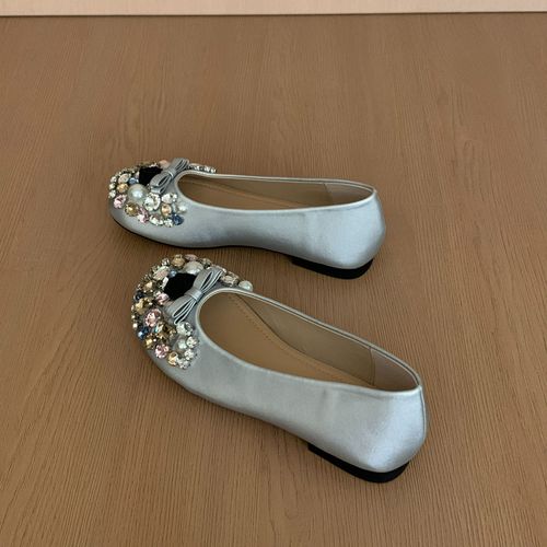 平底法式水钻单鞋大码女鞋子2026年秋冬新款配裙子气质温柔晚晚鞋主图