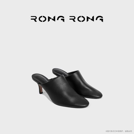 溶溶RRONGRONG 精选超柔羊皮小众休闲包头细跟半拖鞋2026-29