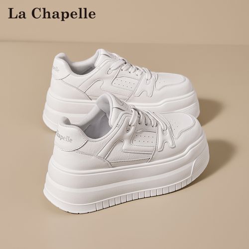 拉夏贝尔小白鞋女2026年春季新款增高防滑经典简约透气百搭休闲鞋主图