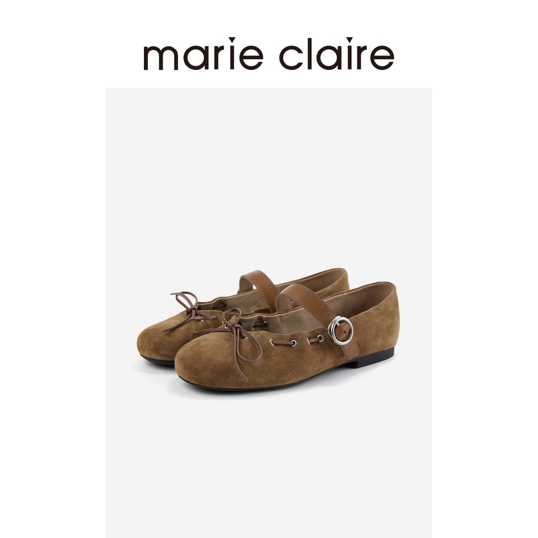 MC女鞋蝴蝶结花苞单鞋2026年春季低跟玛丽珍单鞋marieclaire女鞋主图