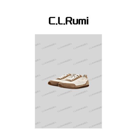 【Rumi女装】经典超软低帮真皮牛反绒圆头平底复古撞色德训鞋7532pj