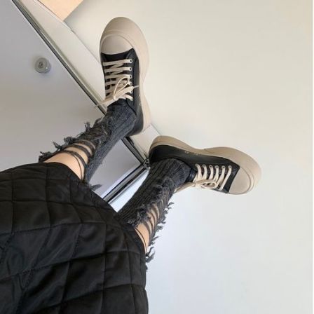 mona同款大头鞋女款百搭增高小皮鞋女英伦小众潮流松糕厚底小白鞋