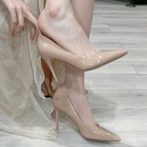 【首单直降】裸色性感高跟鞋女气质名媛细跟法式尖头职业鞋单鞋女主图