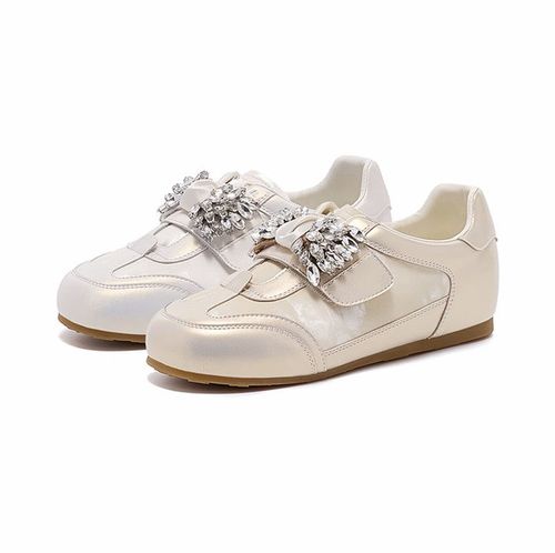 软皮复古德训鞋女2026春季新款百搭轻便软底时尚运动休闲阿甘鞋潮主图