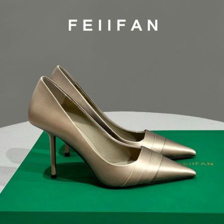 绝美高跟鞋2025春秋季新款细跟小众气质百搭尖头单鞋女7744