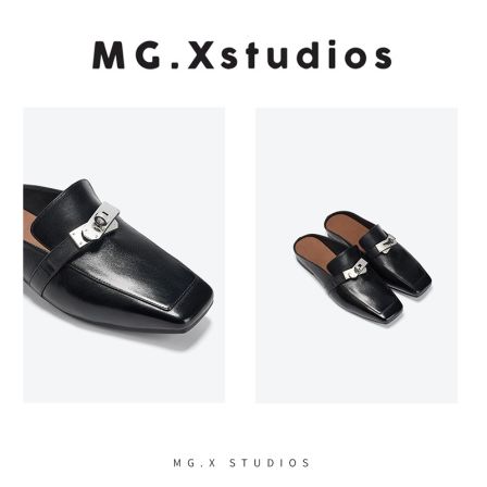 【南法异想】MGX法式时尚复古小方头穆勒拖鞋M61B6223P0AT