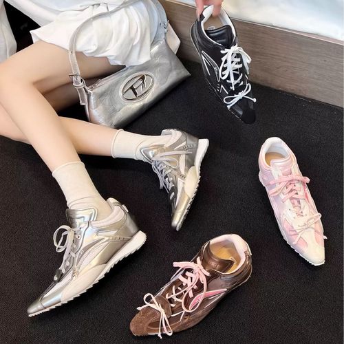 搏击天使尖头拳击鞋2025秋冬新款运动休闲鞋女百搭厚底增高德训鞋主图