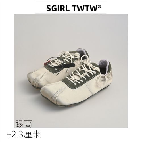 SGIRL 个性松弛感褶皱德训鞋女2026新款休闲运动软底方头阿甘鞋潮主图