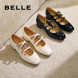 百丽珍妮女孩复古简约玛丽珍鞋女鞋秋季商场同款气质单鞋BR404CQ4主图