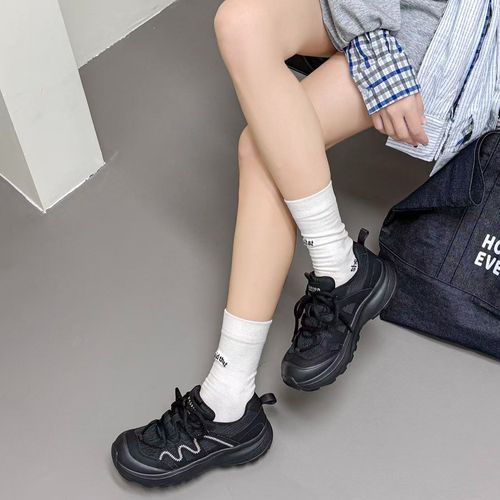 2026春季新款大码女鞋40一43百搭低跟透气飞织鞋显小特大号单鞋主图