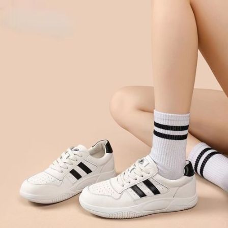 门店6&99！吉尔小白鞋」经典真皮德训鞋女平底运动休闲阿甘鞋C25994