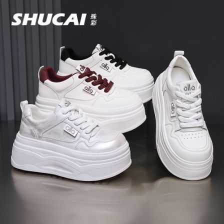 殊彩厚底7CM小白鞋女2026春新款小个子板鞋学生运动休闲鞋松糕鞋