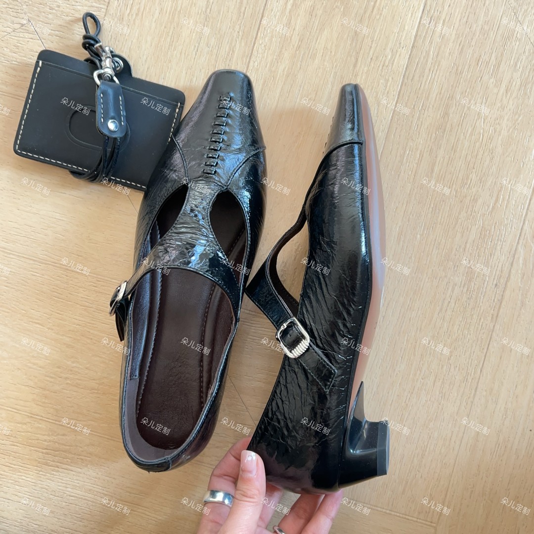 朵儿定制 法式复古头层牛皮玛丽珍百搭通勤单鞋 ME81主图