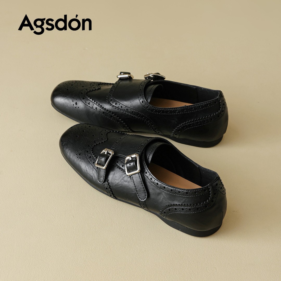 /奥古狮登黑色乐福鞋女2026新款春季厚底小皮鞋巨好看超火单鞋爆Q主图