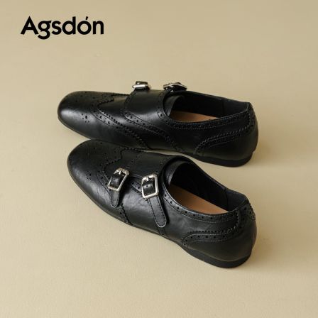 /奥古狮登黑色乐福鞋女2026新款春季厚底小皮鞋巨好看超火单鞋爆Q