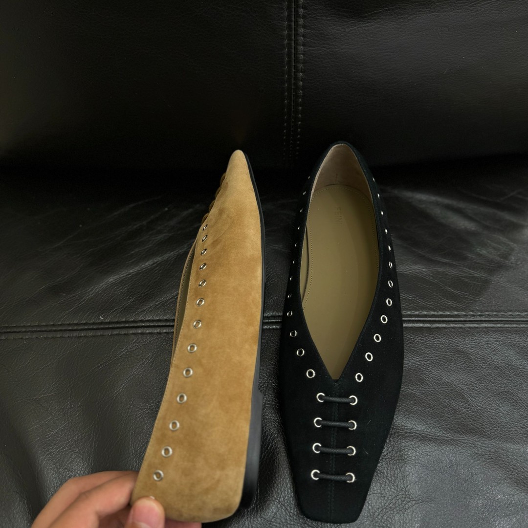 【FELOCCA】铆钉平底鞋女方头鞋显瘦v口单鞋NYN-5510主图