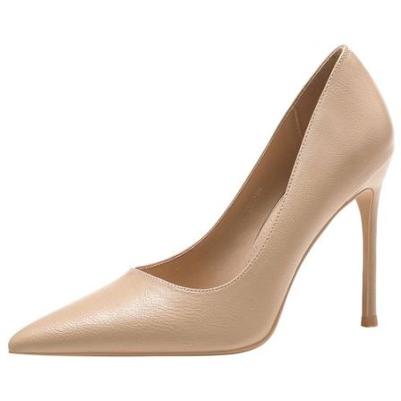 黑色高跟鞋女细跟羊皮2026年新款性感百搭尖头裸色工作鞋职业单鞋