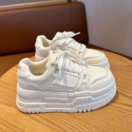 NZY|法国正品真皮厚底小白鞋女2026春季新款百搭增高轻便加绒板鞋