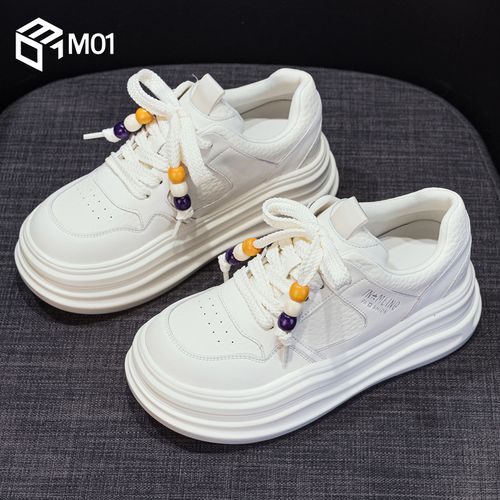 M01增高厚底小白鞋女2026新款春秋季时尚百搭爆款ins潮运动板鞋主图