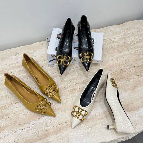 2026早春新款法式复古风高跟鞋浅口尖头低跟单鞋时尚百搭气质女鞋主图