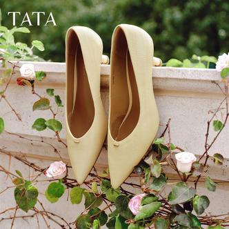 TATA他她2026春新款商场同款气质通勤简约中高单鞋女鞋子7QTB8AQ6