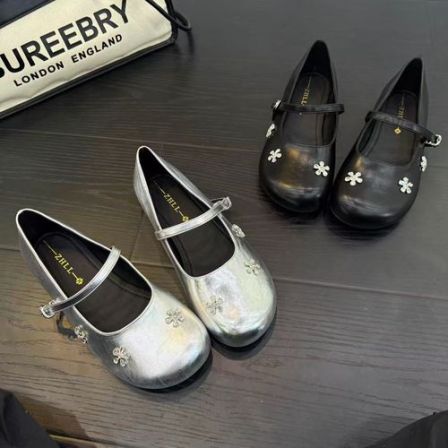 40 - 43新款水钻花朵百搭玛丽珍单鞋