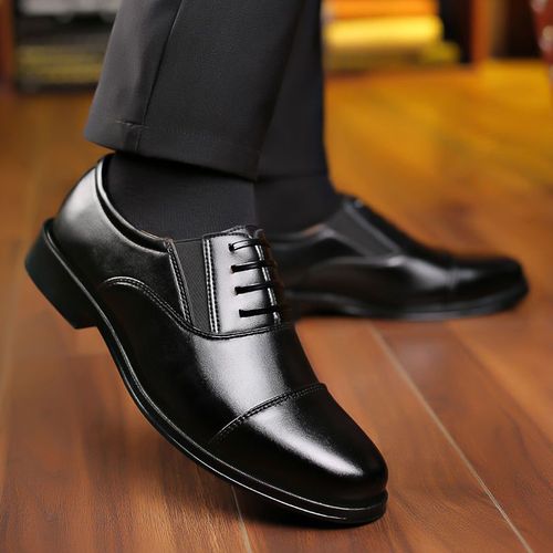 男鞋春秋增高防臭高端男士商务休闲皮鞋舒适透气皮鞋中年爸爸鞋主图