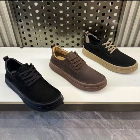 新款高品质男士全皮面休闲百搭时尚男鞋