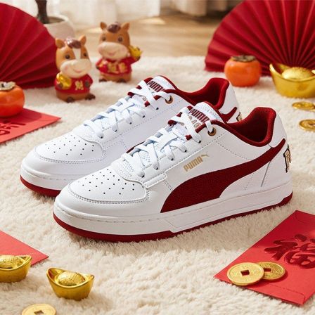 【春夏穿搭】PUMA彪马情侣板鞋男女鞋2026新款红色休闲鞋子395082