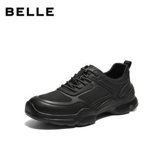 百丽厚底增高健步鞋男2026新款春季商场款休闲跑步运动鞋9AL01AM6