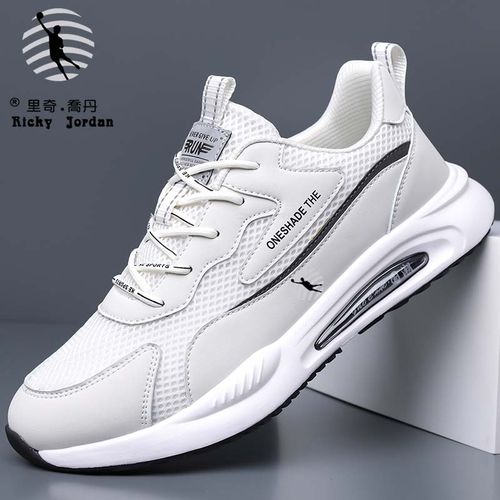 里奇乔丹春季新款透气运动鞋男减震百搭网面黑白休闲跑步鞋子主图