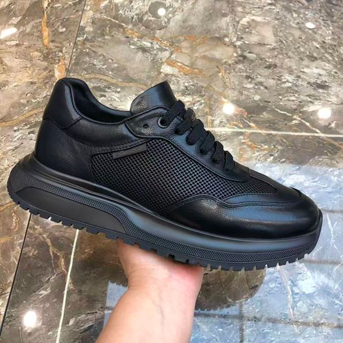 春季新款透气真皮男鞋一脚蹬厚底休闲鞋品质百搭时尚运动鞋子3630主图