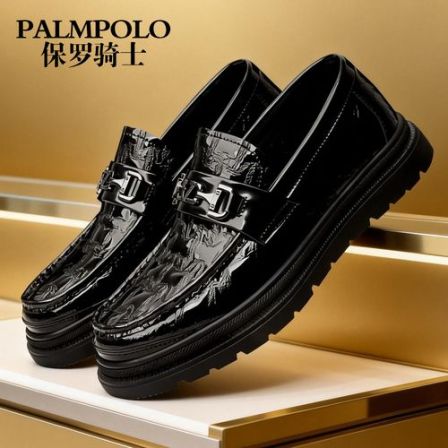 保罗骑士男鞋2026春季圆头商务休闲皮鞋男真皮透气软底男士牛皮鞋