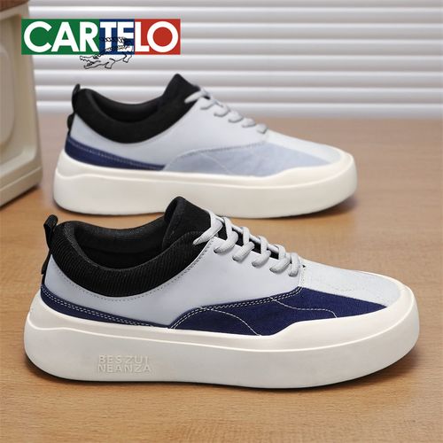 卡帝乐鳄鱼春季雨伞布板鞋个性小众布鞋运动休闲百搭厚底滑板男鞋主图