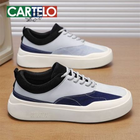 卡帝乐鳄鱼春季雨伞布板鞋个性小众布鞋运动休闲百搭厚底滑板男鞋