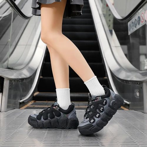 【奶包鞋】贵人鸟春季新款可颂风面包鞋百搭增高老爹鞋休闲运动鞋主图