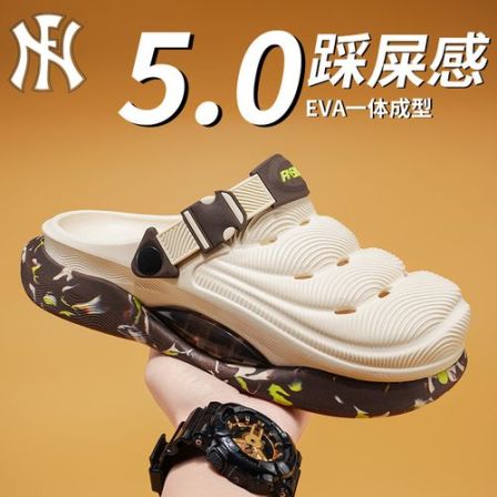 洞洞鞋男2026夏季新款男士运动凉鞋沙滩外穿防滑耐磨包头拖鞋