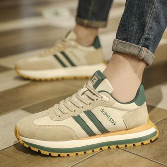 东方骆驼阿甘男鞋2026新款春季休闲复古小白板鞋防滑软底男运动鞋主图