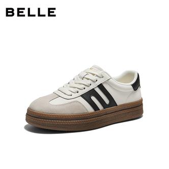 百丽时尚潮搭休闲板鞋男2026新春商场同款复古撞色德训鞋9BZ01AM6主图