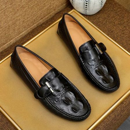 乐福鞋男一脚蹬商务皮鞋2026新款时尚低帮软底豆豆鞋夏季驾车鞋