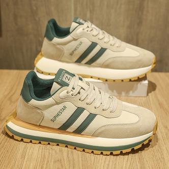 东方骆驼阿甘男鞋2026新款春季休闲复古小白板鞋防滑软底男运动鞋