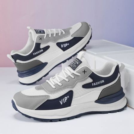 夏季男鞋新款透气网面鞋子男潮流百搭厚底运动鞋休闲跑步老爹鞋男