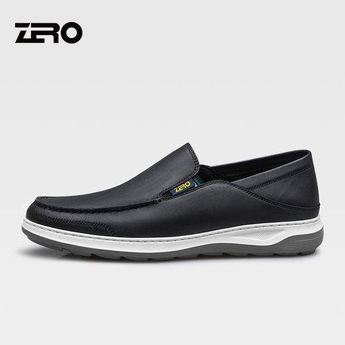 ZRO零度男士时尚舒适春季商务套脚皮鞋真皮轻便经典爸爸皮鞋61150主图