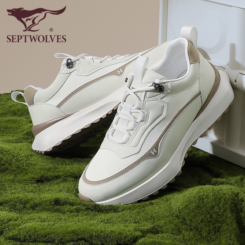 七匹狼鞋子男休闲鞋2025新款秋季网面男鞋百搭透气白色男式运动鞋主图