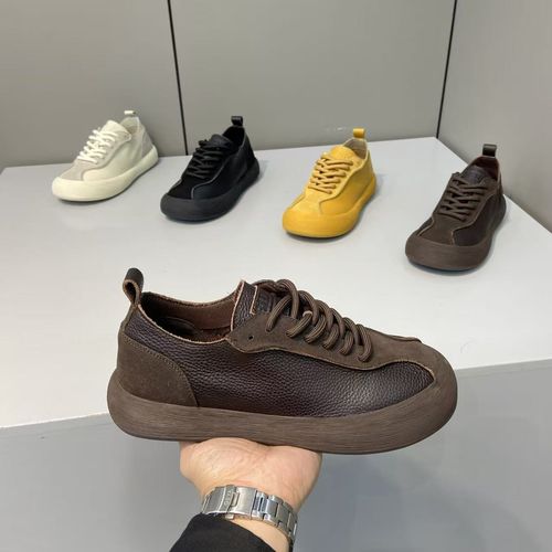 新款男士舒适优质皮面低帮系带休闲时尚男鞋（皮鞋码）BLH1105主图