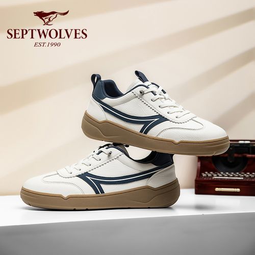 七匹狼男鞋2026新款男士春夏时尚百搭休闲板鞋时尚徳训小白鞋男主图